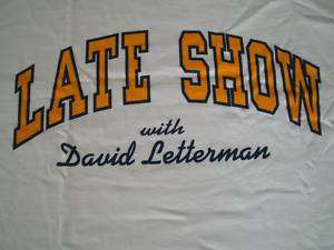 CBS TV LATE SHOW w/ DAVID LETTERMAN T Shirt, Large  NEW  