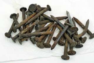 32 Antique Railroad Nails Numbers 27 28 29 30 31 32 34 37 60  