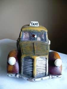 NEW 12 in TAXI BANK COMICAL RESIN BEER CAN ON WINDOW  