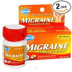  Hylands Migraine Headache Relief   60 Tablets, Pack of 2 