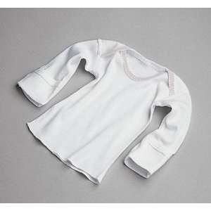  Slipover Infant Shirts   3 Months, Mitten Cuff, White 