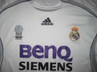 ADIDAS Real Madrid BENQ SIEMENS Adult 2XL Soccer Jersey OFFICIAL Clima 