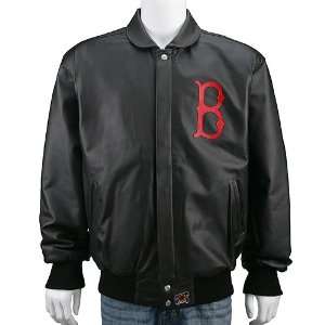  Boston Red Sox Leather Script Jacket