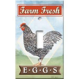   Switch Plate Cover Art Farm Fresh Eggs Farm Animal S