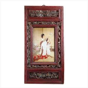  Carved frame Chinese Noblewoman Picture