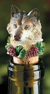 TIMBER WOLF COLLECTIBLE WINE BOTTLE STOPPER  