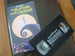 Tim Burtons Nightmare Before Christmas VHS video tape  