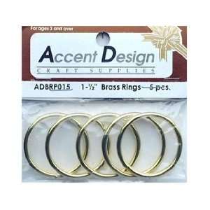  Brass Rings Packaged 1.5 5 pc (6 Pack)