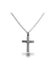 Sterling Silver Cross Necklace Length 18 inches (Lengths 16 inches 18 