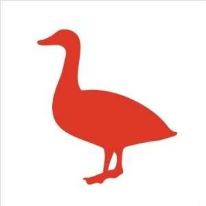   Duck Stretched Wall Art Size 28 x 28, Color Red