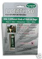 Liberty 50 Flea & Tick killer for Large Dogs 33 66 Lbs  