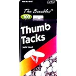  A & W Thumbtacks White (100 Count) (6 Pack)