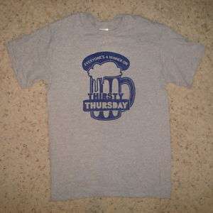 small thirsty thursday vintage party beer funny t shirt  