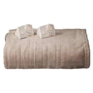  Biddeford Micro Plush Heated Blanket Taupe   Full