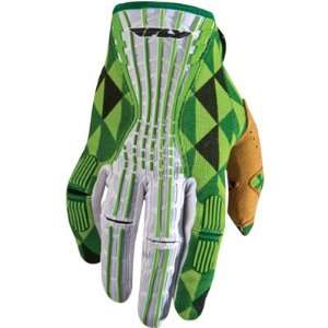 Fly Racing Mens 2012 Kinetic Motocross Gloves Green/White Medium M 365 