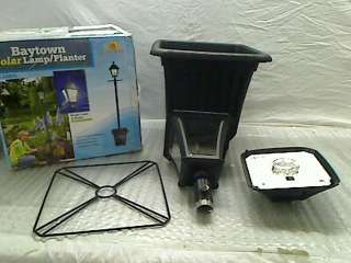 GamasonicBaytown 77 In Solar Lamp with 15 In Planter and Super Bright 