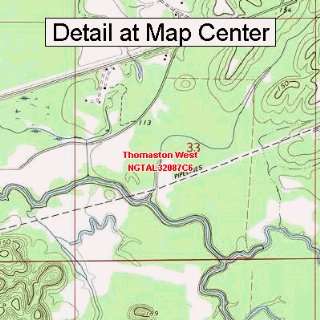  USGS Topographic Quadrangle Map   Thomaston West, Alabama 