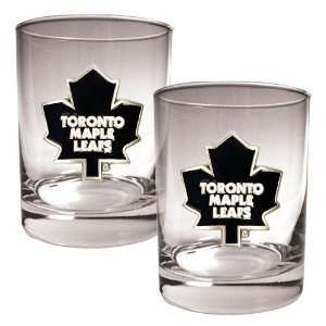  Toronto Maple Leafs 2pc Rocks Glass Set