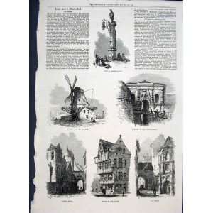  Antwerp Market Windmill Holland Prison Street Print