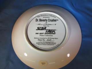   Trek The Next Generation DR. BEVERLY CRUSHER Hamilton Collection Plate