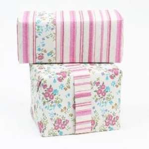  Think Pink Ditsy Stripe Double Sided Gift Wrap   Buy 4 