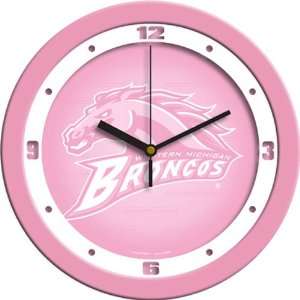  Western Michigan Broncos NCAA Wall Clock (Pink) Sports 