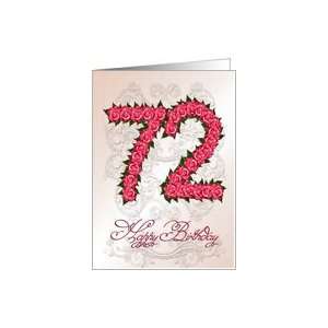  72nd birthday card with roses and leaves Card Toys 