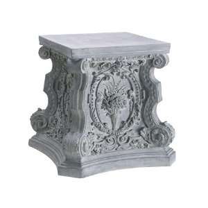  18hx20wx20l Fiberglass Victorian Pedestal Gray Kitchen 