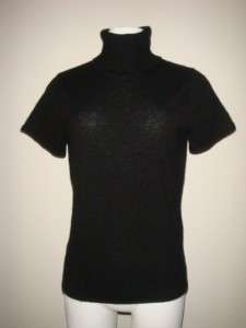 Theory 100% Cashmere Black Turtleneck Sweater Top Size Large  