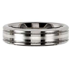  Mens Tungsten Argent Axis Channeled Wedding Band 6 MM size 