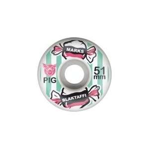 Pig Billy Marks Black Taffi Skateboard Wheels   51mm 101a (Set of 4 