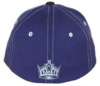 LOS ANGELES KINGS LA NHL HOCKEY SILVER SLASH FLEX FIT FITTED HAT/CAP 