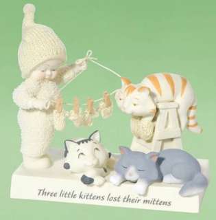 2010 dept 56 snowbabies nursery rhyme three little kittens snowbabie
