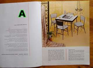 1961 Durham Furniture Catalog mod & folding card sets  