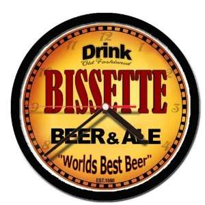  BISSETTE beer and ale cerveza wall clock 