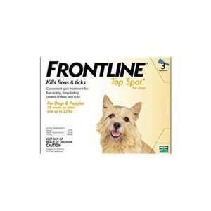 FRONTLINE TOP SPOT FLEA & TICK TREATMENT 3mo. YELLOW   DOGS 0 22LB 