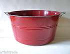 pottery barn partyware party bucket red new 