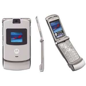  Silver   Motorola RAZR V3 V3re Cell Phone, 3G, Bluetooth 