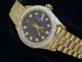   50 ct diamonds on band dial bezel this is one of the most amazing