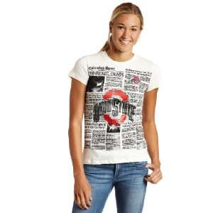  NCAA Ohio State Buckeyes Womens News Print T Shirt 