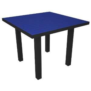   36 Square Dining Table in Black / Pacific Blue Patio, Lawn & Garden