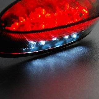 Fashion Style Brand New 12V LED Amber Red Motorcycle Brake Tail Light 