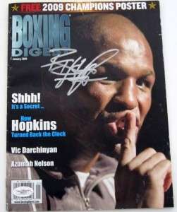 Bernard Hopkins Autographed Boxing Digest Magazine JSA  