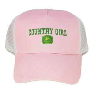 JOHN DEERE COUNTRY GIRL PINK MESH ORIGINAL HAT CAP NEW  