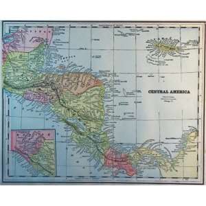 Cram Map of Central America (1893)