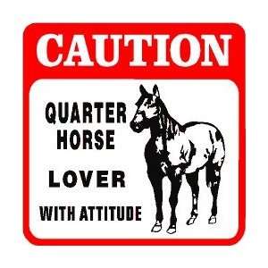  CAUTION QUARTER HORSE animal race sign