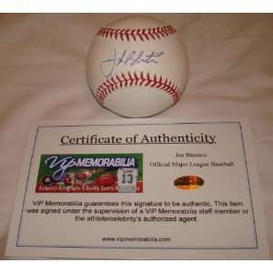  Autographed Joe Blanton Baseball   Official Major League 