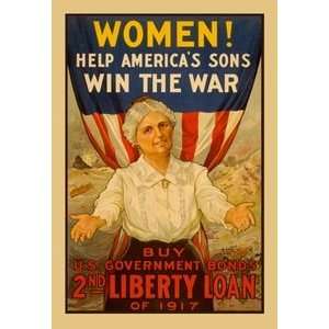 Women Help Americas Sons Win the War   Paper Poster (18.75 x 28.5 
