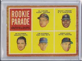 1962 TOPPS BASEBALL ROOKIE PARADE OUTFIELDERS #598  