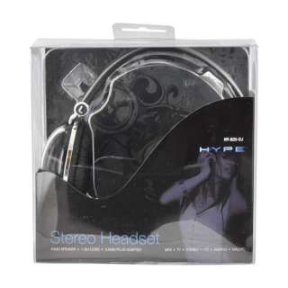 Black Silver OEM HYPE Universal Stereo Headset Headphones Cushions HY 